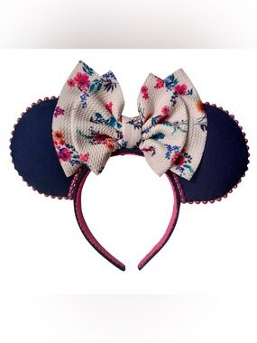 Floral Bow Minnie Mouse Ears